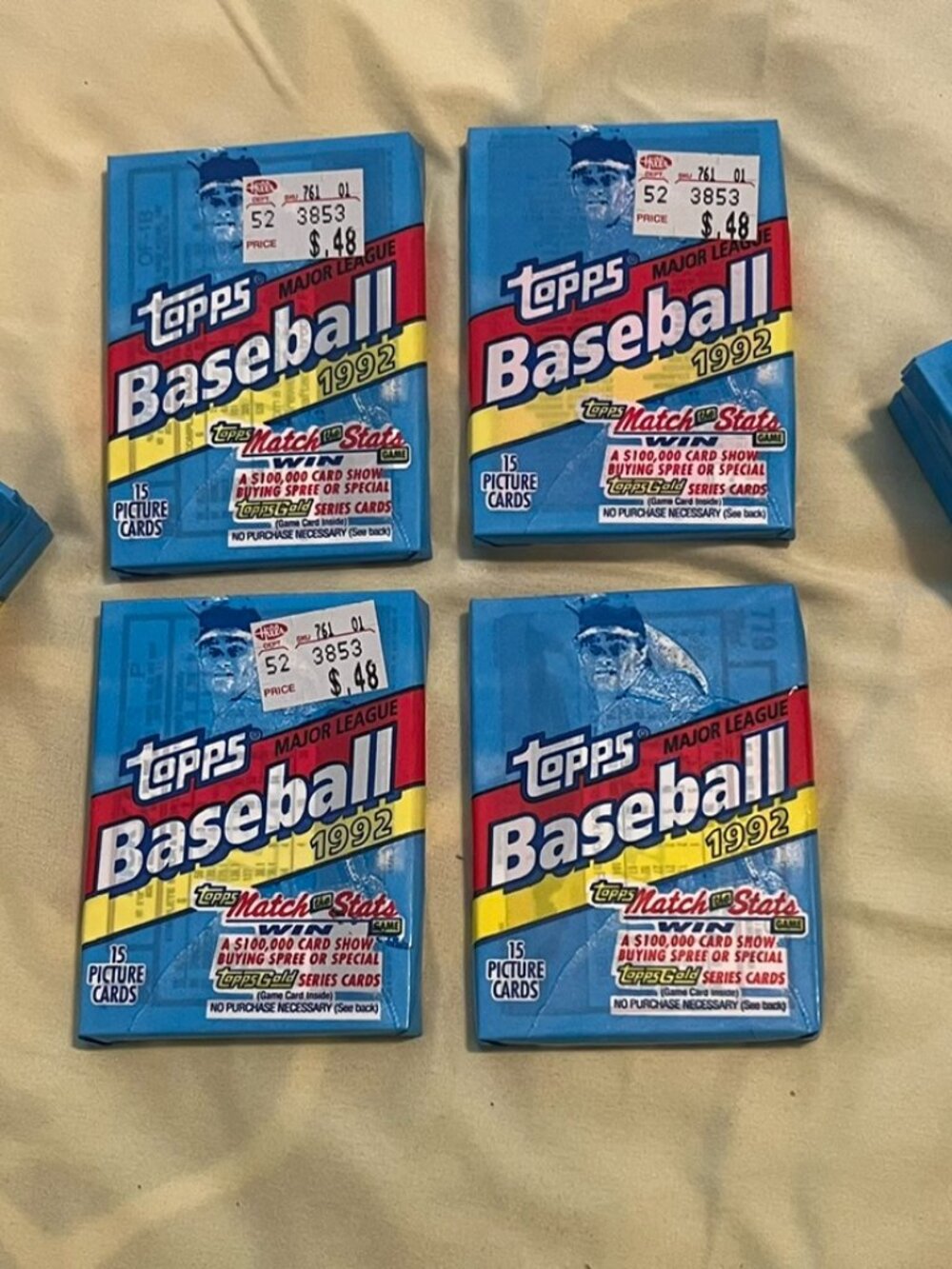 1991 Topps Wax Packs   ( 4 packs - 60 cards)